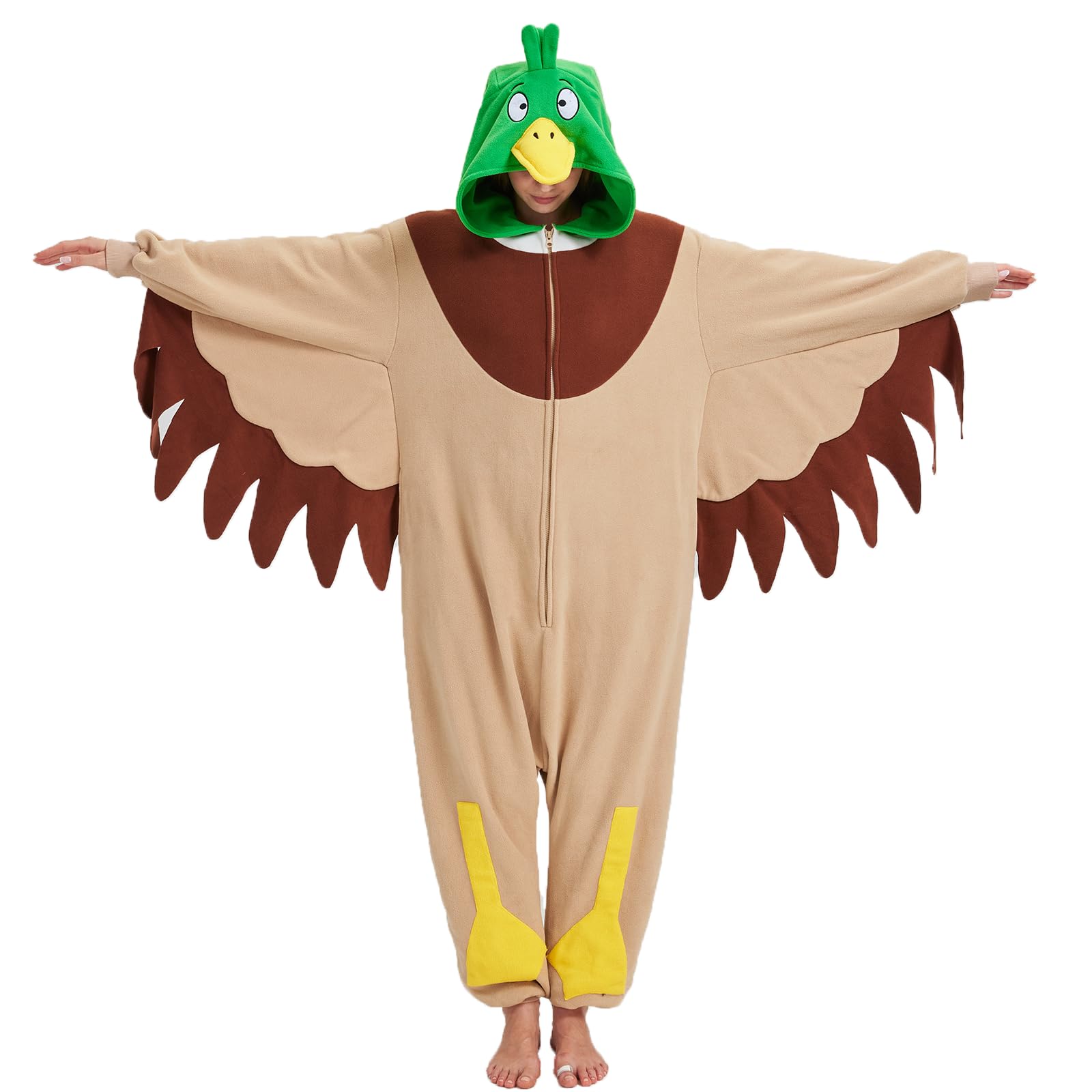 YUTCOTC Adult Mallard Onesie Pajamas,Wild Duck Costume animal Costume
