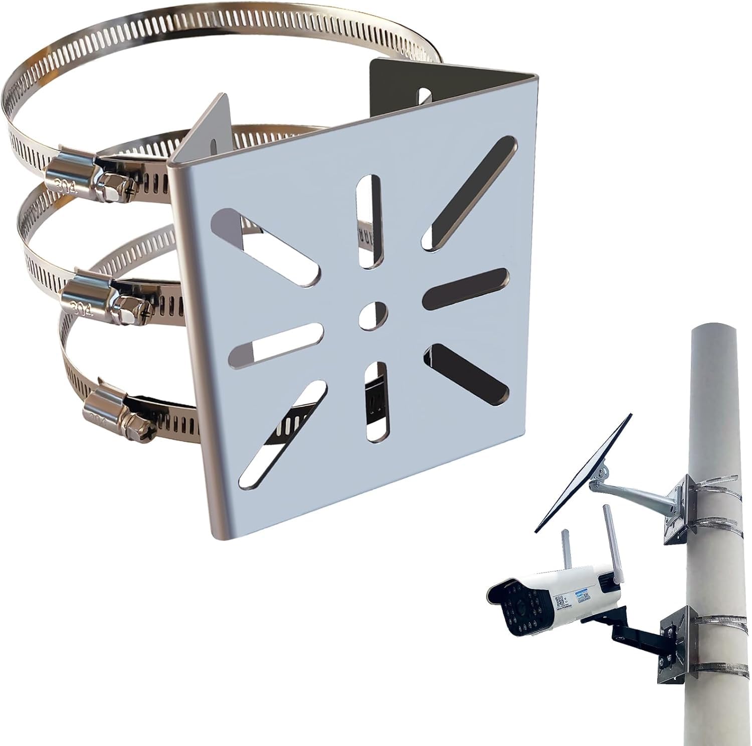 Amazon.co.jp: 取付金具 ポール カメラ ブラケット ステンレススチール