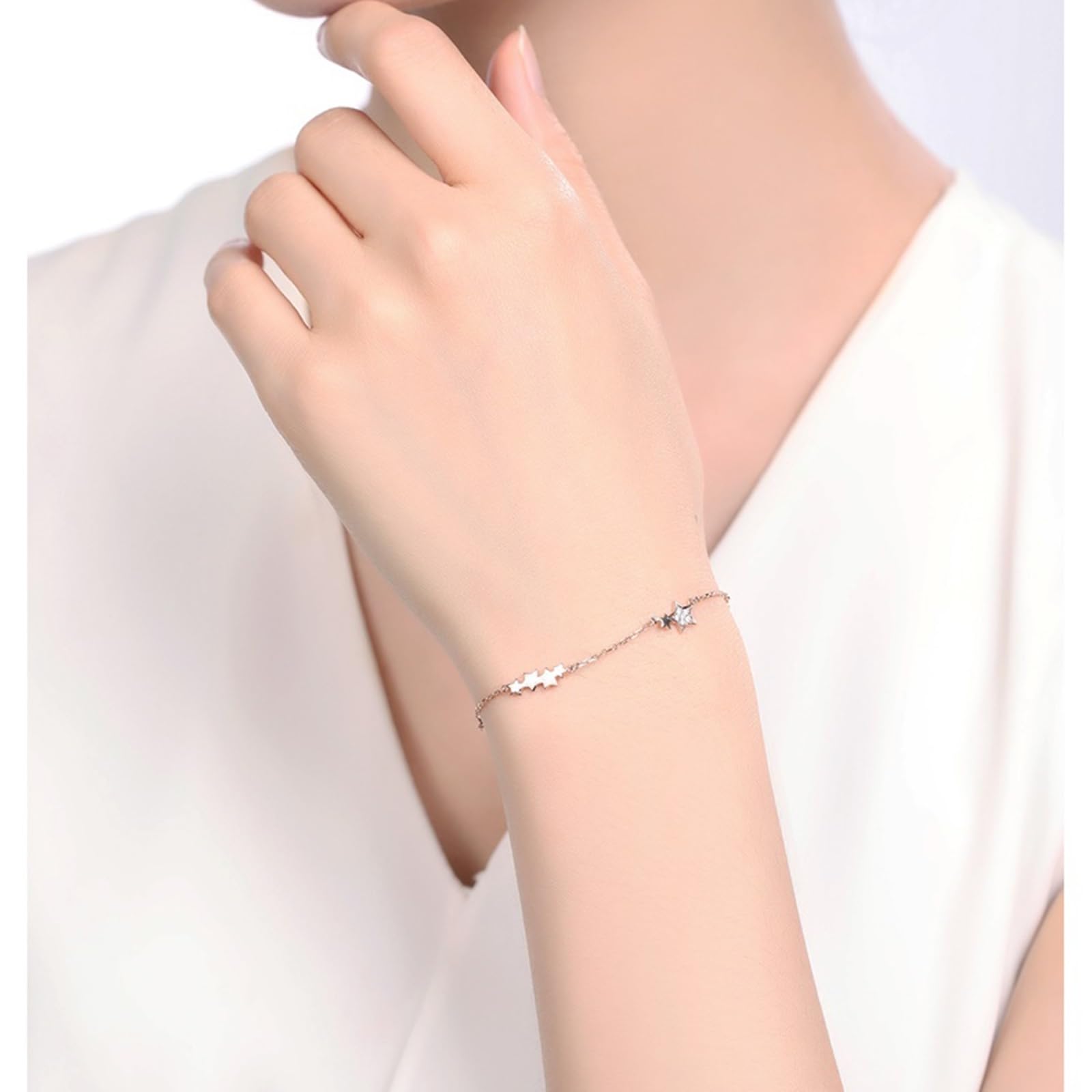 Bracciale Oro Rosa 18k/14k/9k, Bracciale Donna con Diamante 0.03ct 16-18 cm Estensione 4 cm, Braccialetti Sposa Fidanzati