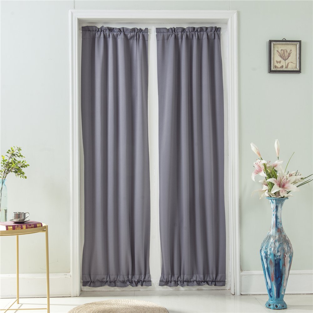 GYROHOME - Tende oscuranti completamente foderate in finta seta, isolate termicamente per oscurare la stanza e ridurre il rumore, senza formaldeide per soggiorno, camera da letto, 2 pannelli