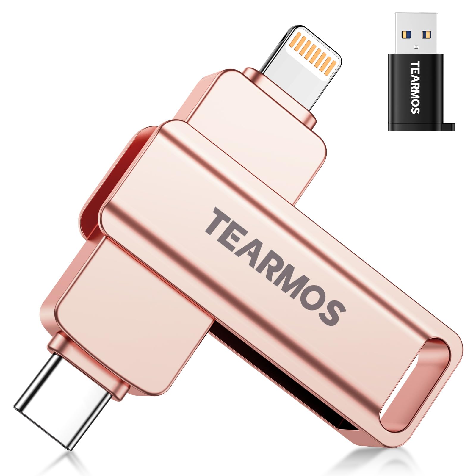 Memoria de 512 GB para unidad flash de iPhone, almacenamiento de teléfono para fotos y videos, copia de seguridad de archivos, compatible con iPhone, iPad, Android, PC, Plug & Play, no