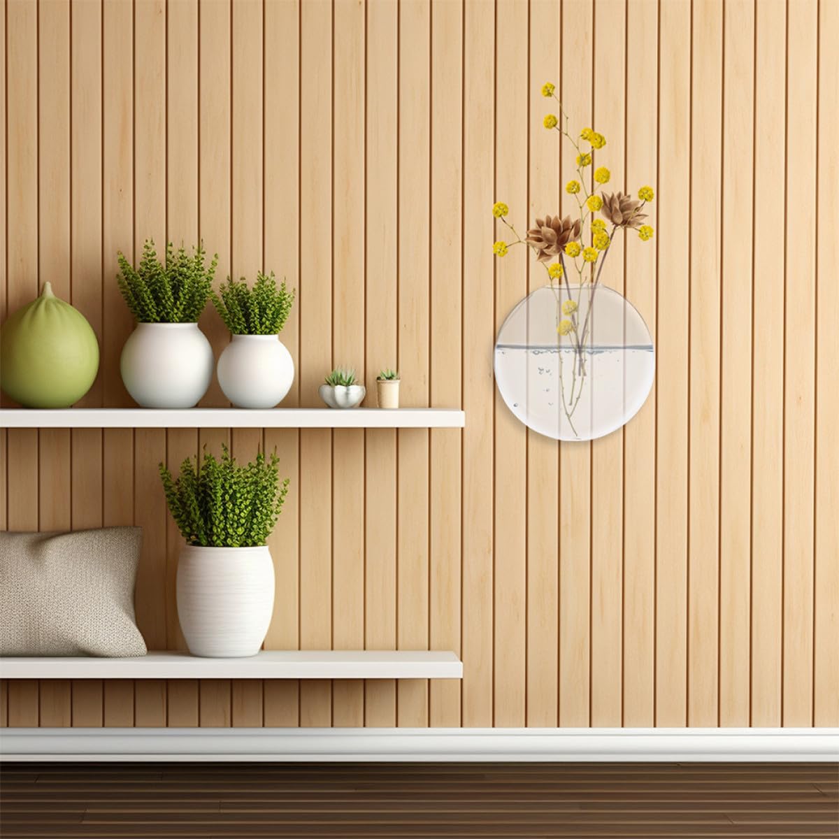 FRCOLOR Lot de 6 Vases Muraux en Verre pour Hydroponie, Pratique et Polyvalent, pour Plantes Succulentes et Petits Pots à Suspendre chez Soi ou Jardin