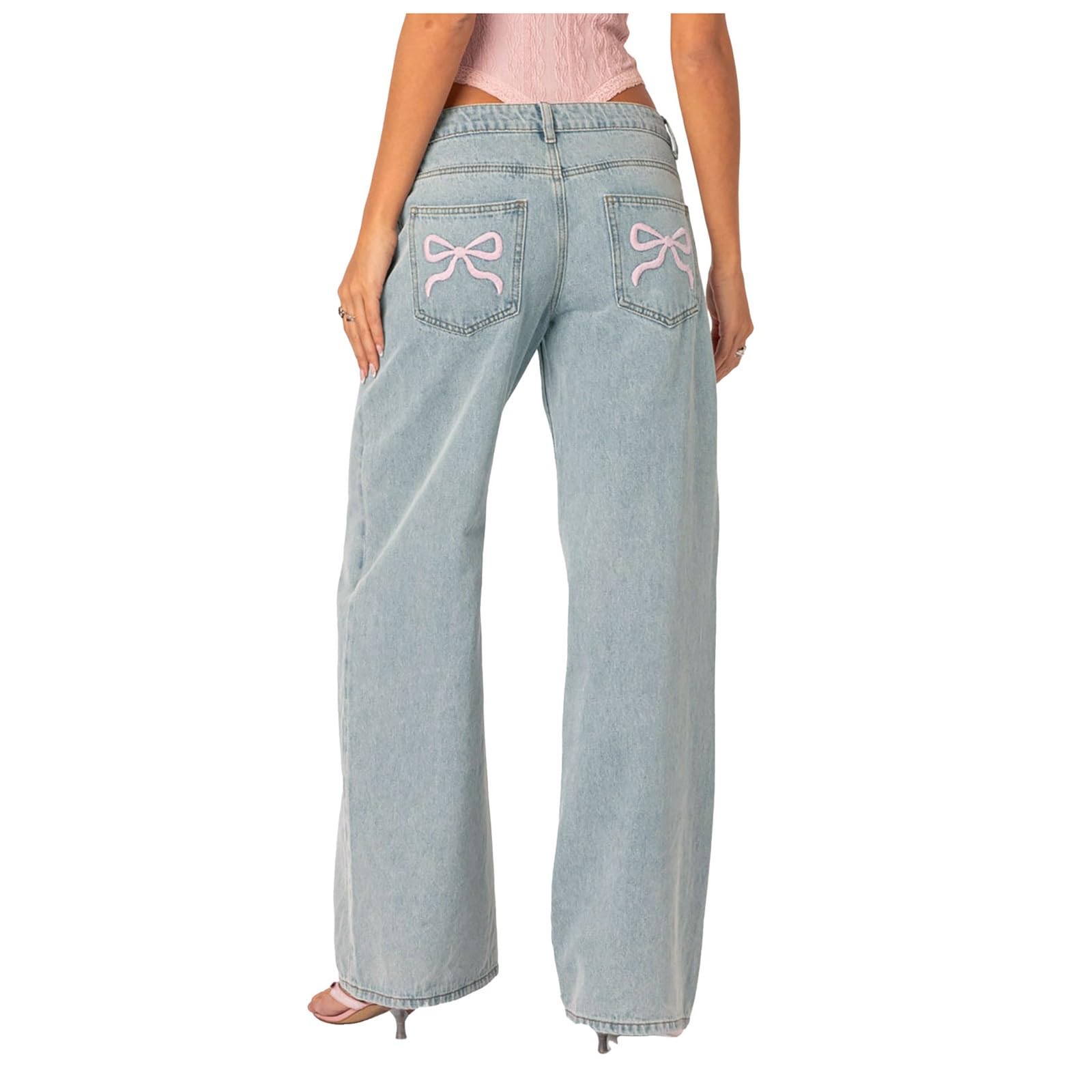 Baggy Jeans Y2k Boyfriend Y2k Jeans Low Waist Jeans Harajuku Streetwear 90 Tieners Meisjes Indianen Esthetisch E-girl Jeans Vrijetijdsjeans Jeans
