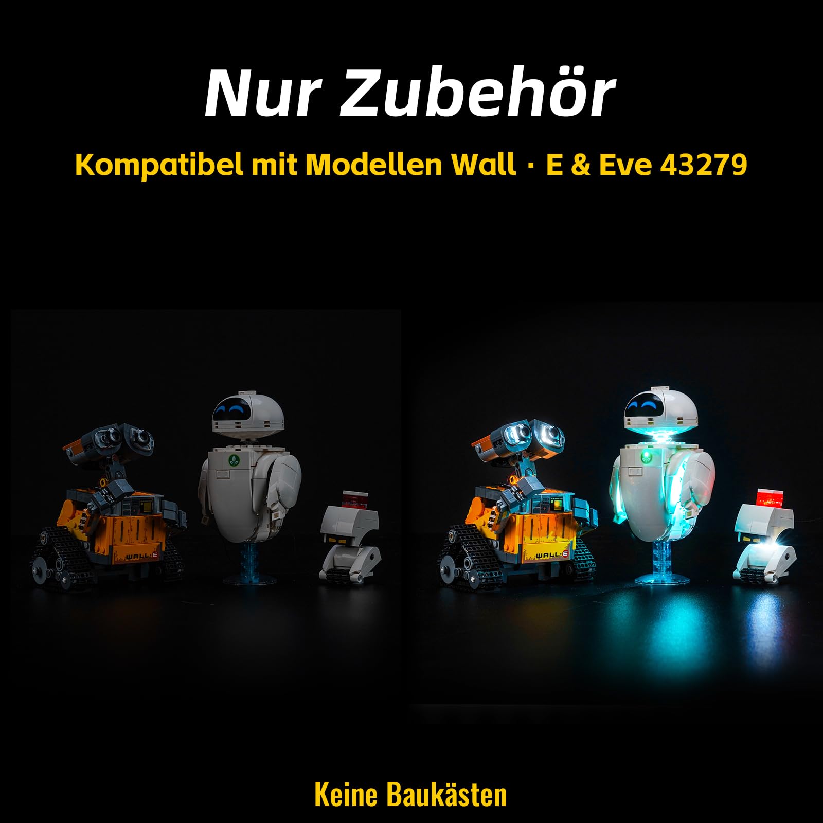 Light Kit Compatible with Lego 43279 WALL-E and EVE (No Model) - Image 3