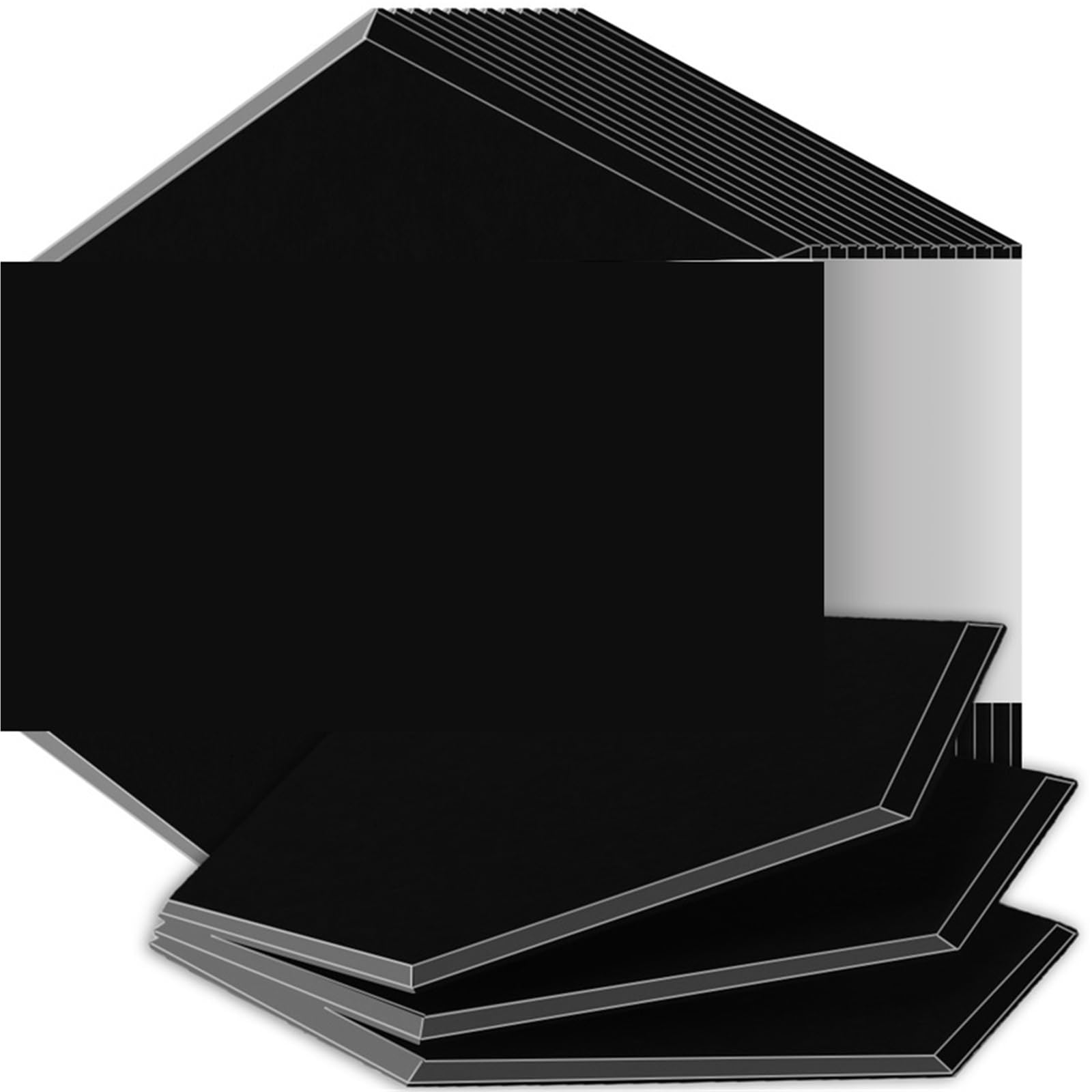 Paneles Acústicos Hexagonales Paneles insonorizados de alta densidad resistentes al fuego que absorben el ruido y eliminan los ecos Para el estudio(32 Black,18 Pcs,1.2cm Medium Density)