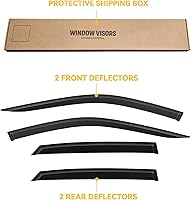 Vista 411 de Visera de ventana para Chevy Silverado 1500/GMC Sierra 1500/Avalanche/Suburban Crew Cab 2007-2013, protectores de lluvia, deflector de ventilación