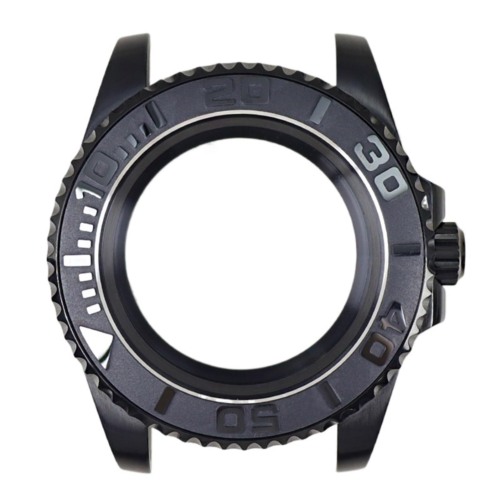 Boîtier montre 40mm noir en verre saphir haut de gamme pour NH35 et PT5000