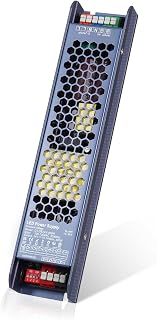 YAYZA! 24V LED Driver 400W LED Transformer AC100-130V to DC 24V 16.7A Ultra Slim Power Supply 4 Level Brightness Dimmable, Constant Low Voltage Adapter for Led Strip Light, Cabinet Lights