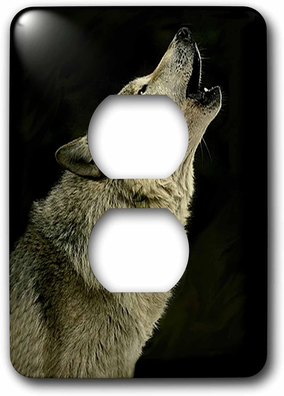 3dRose lsp_724_6 Timber Wolf - 2 Plug Outlet Cover