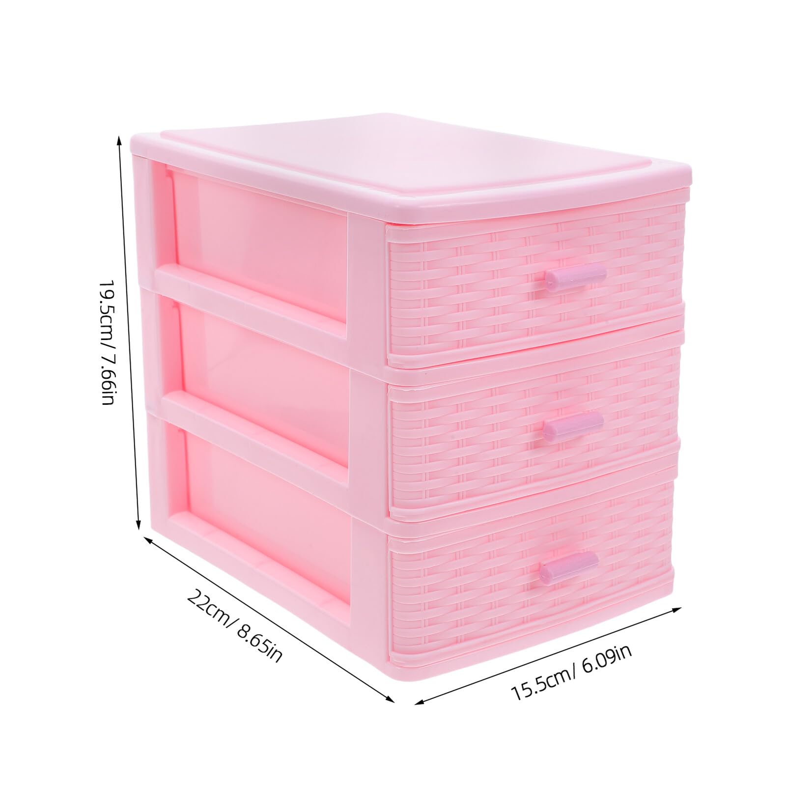Homoyoyo Cassettiera da Scrivania Mini in Plastica Rosa a Cassetti | Organizzazione a Strati, Scomparti Interni Separati, per Cancelleria e Cosmetici in Dormitorio o Aula