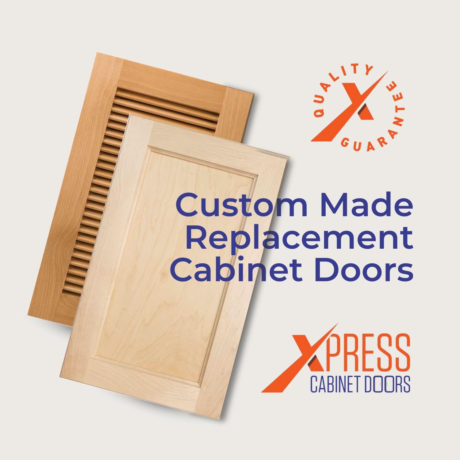 Custom Sized True Louver Cabinet Door | Solid Wood Replacement Door for Kitchens, Bathrooms | Unfinished