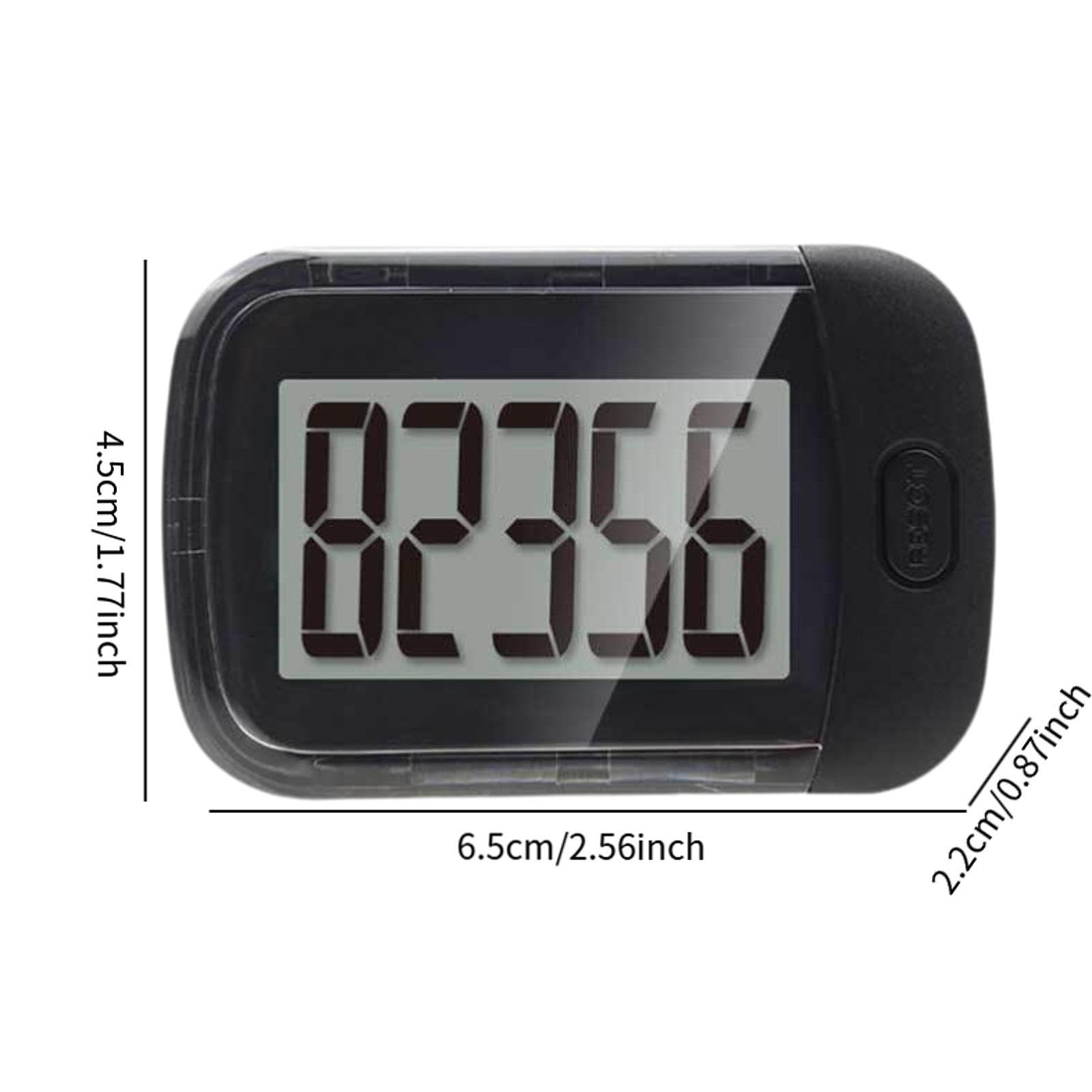 Menolana 3D Pedometer for Walking, Step Counter with Back Buckle and Neck Strap, Step Track for Running Adults Sports Kids