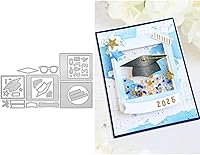 Vista 14 de DzIxY Troqueles de corte de metal redondos para cámara para kit de fabricación de tarjetas, troquelados, troquelados, plantillas de máquina