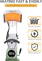 Vista 5 de Giraffe Máquina automática de prensa de calor para sombreros, máquina automática de calor para gorras, camisetas, bolsas, sombreros de sublimación