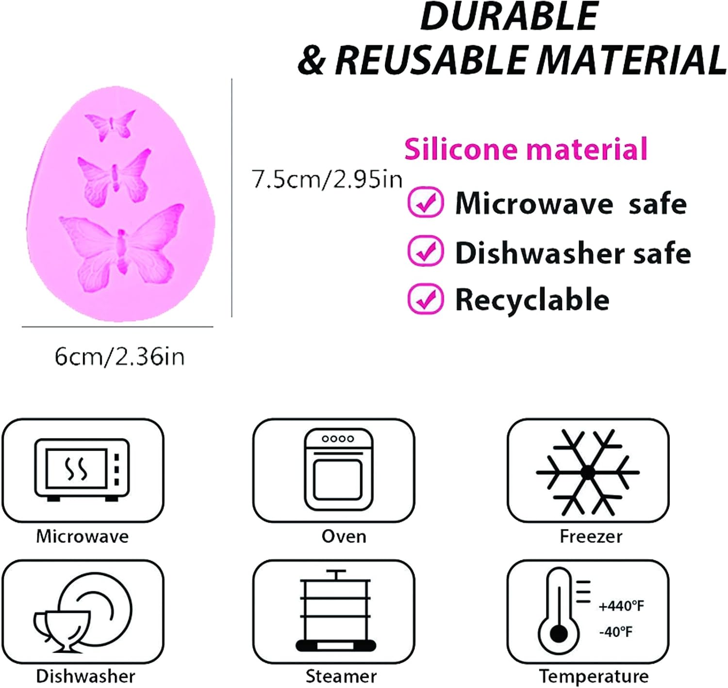 4 Pieces Butterfly Molds Silicone Mini Butterfly Chocolate Mold Fondant Candy Molds Cake Baking Mold DIY Polymer Clay and Cupcake Decorating