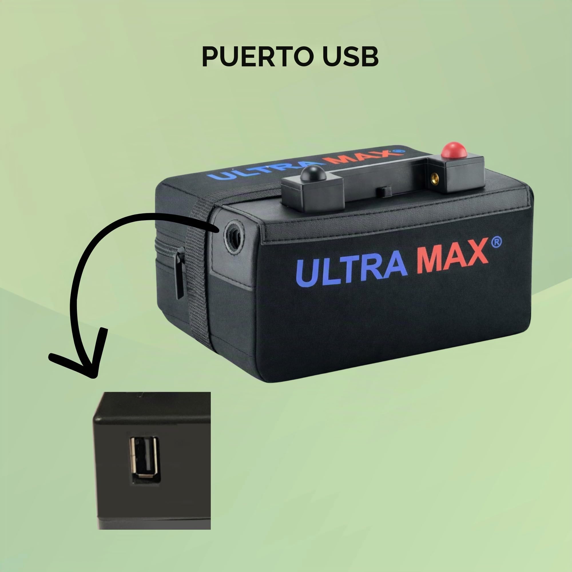Batería de repuesto para carrito de golf ULTRAMAX LI18-12G de litio de 27 agujeros con conector en T