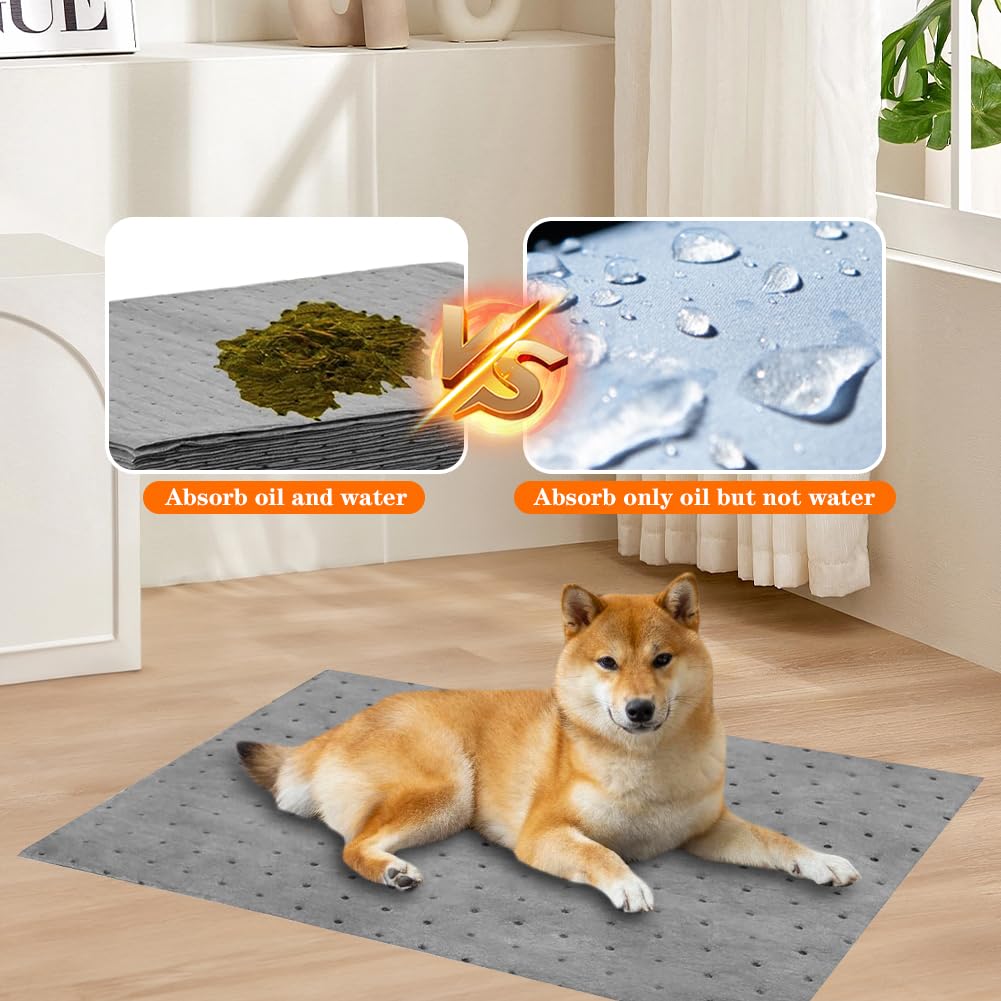 CEWROM 30 Pièces Tampon Absorbant L'huile, Gris Coton Absorbant L'huile, 25 X 33 cm Chiffons Absorbants D'huile, Tapis D'huile Pour Essuyer Les Outils D'atelier, Machines, Voitures