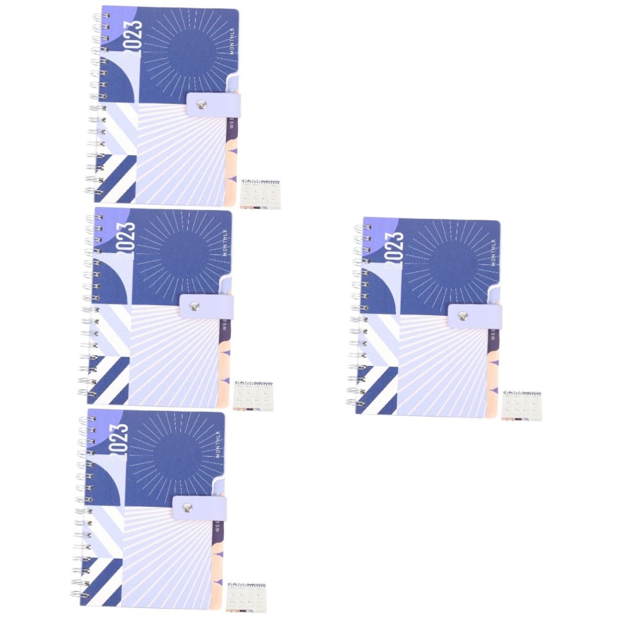 4 pezzi Calendario for appunti Giornaliero for la preparazione dei pasti giornalieri Quaderno a spirale con copertina rigida Calendari da scrivania Lavoro Blocco for appunti personale 2023 Quaderni az