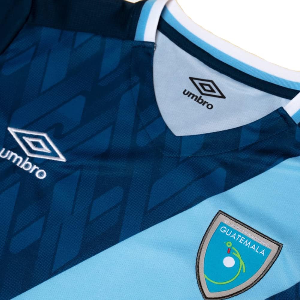 Umbro Men's Guatemala Away Soccer Jersey 2021-22 (XX-Large) Navy, Sky Blue