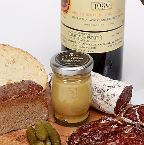 Miniatura 5 de Le Must Surtido de mostaza orgánica de grano entero, mostaza amarilla, mini tarros de mostaza Dijon para embutidos, tablas de queso, paquete de 3
