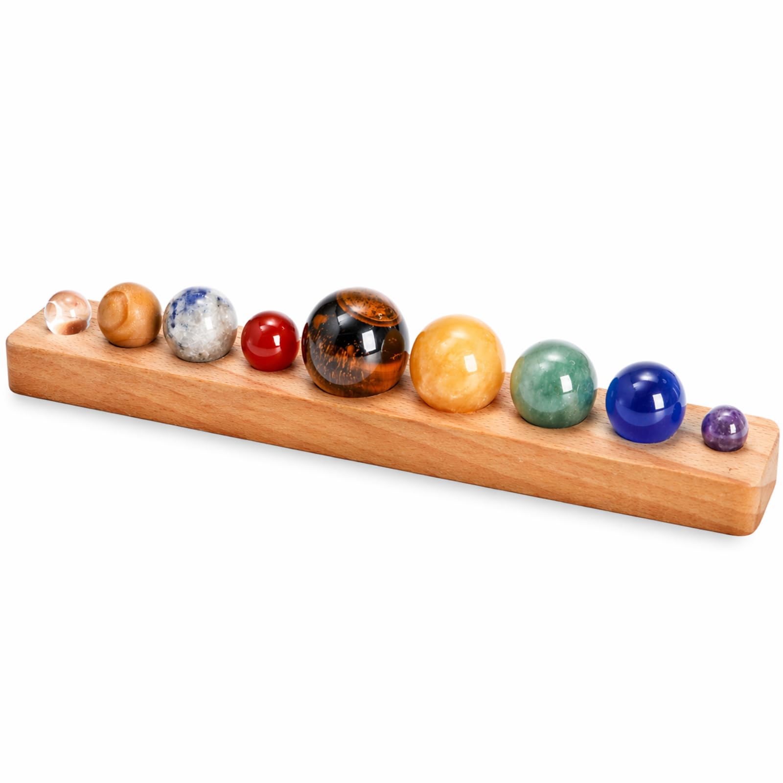 Amazon.com: ZENFUN Nine Planets in Solar System with Wooden Stand