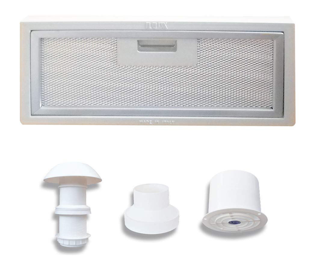 Cappa ASPIRANTE per Camper - Lux - Disponibile nella Versione con O Senza LUCI A LED (Kit Cappa ASPIRANTE 12V)