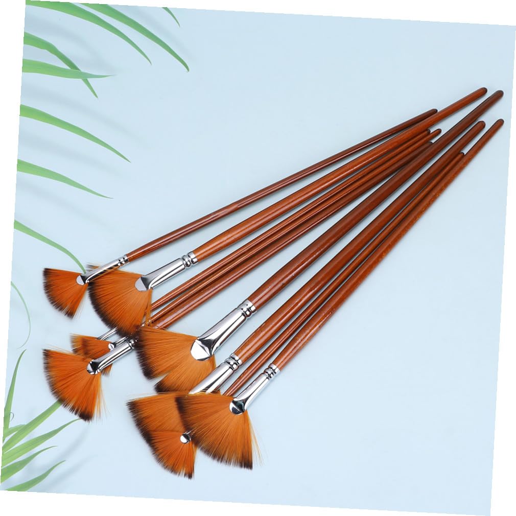 NUOBESTY 27pezzi Pennelli Ventaglio Nylon Per Pittura Ad Per Artisti Strumenti Di Arti Setole Morbide e Resistenti Per Tecniche Di Pittura e Disegno
