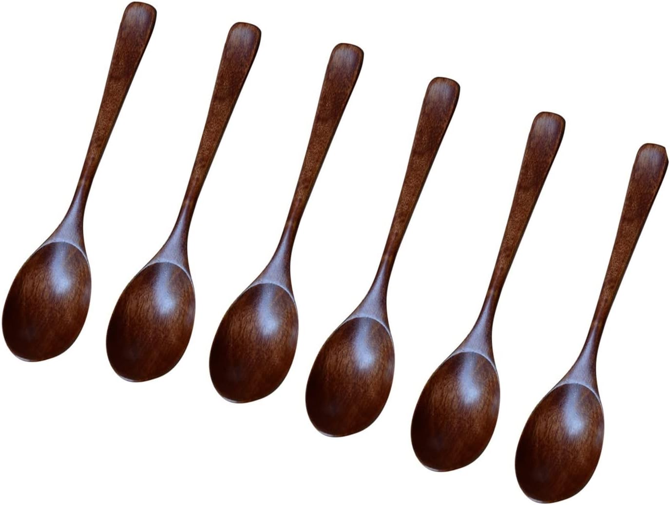 Spoons for Cooking Dessert Spoons Korean Style Wood Spoon Kitchen Cooking Utensil Tool Soup Teaspoon Catering for Kitchen Wooden Spoon Serving Spoons Dinner Spoon(B)