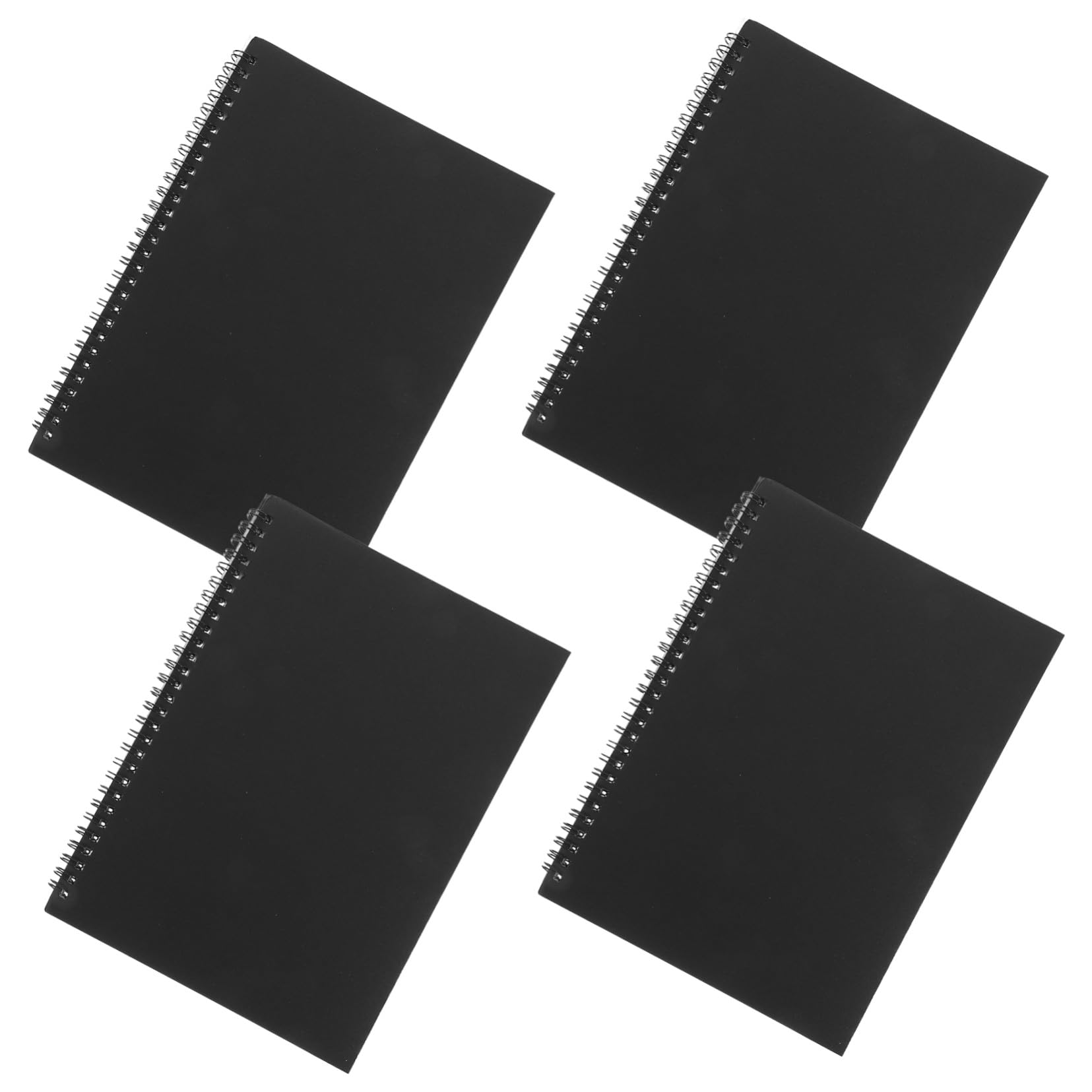 4 Stück Notizbücher Kariert mit Stabilem Kraftpapier cover Robustes Spiralheft für Schule Studium und Büro Geeignet für Füller Vielseitig Einsetzbar für Notizen Skizzen und