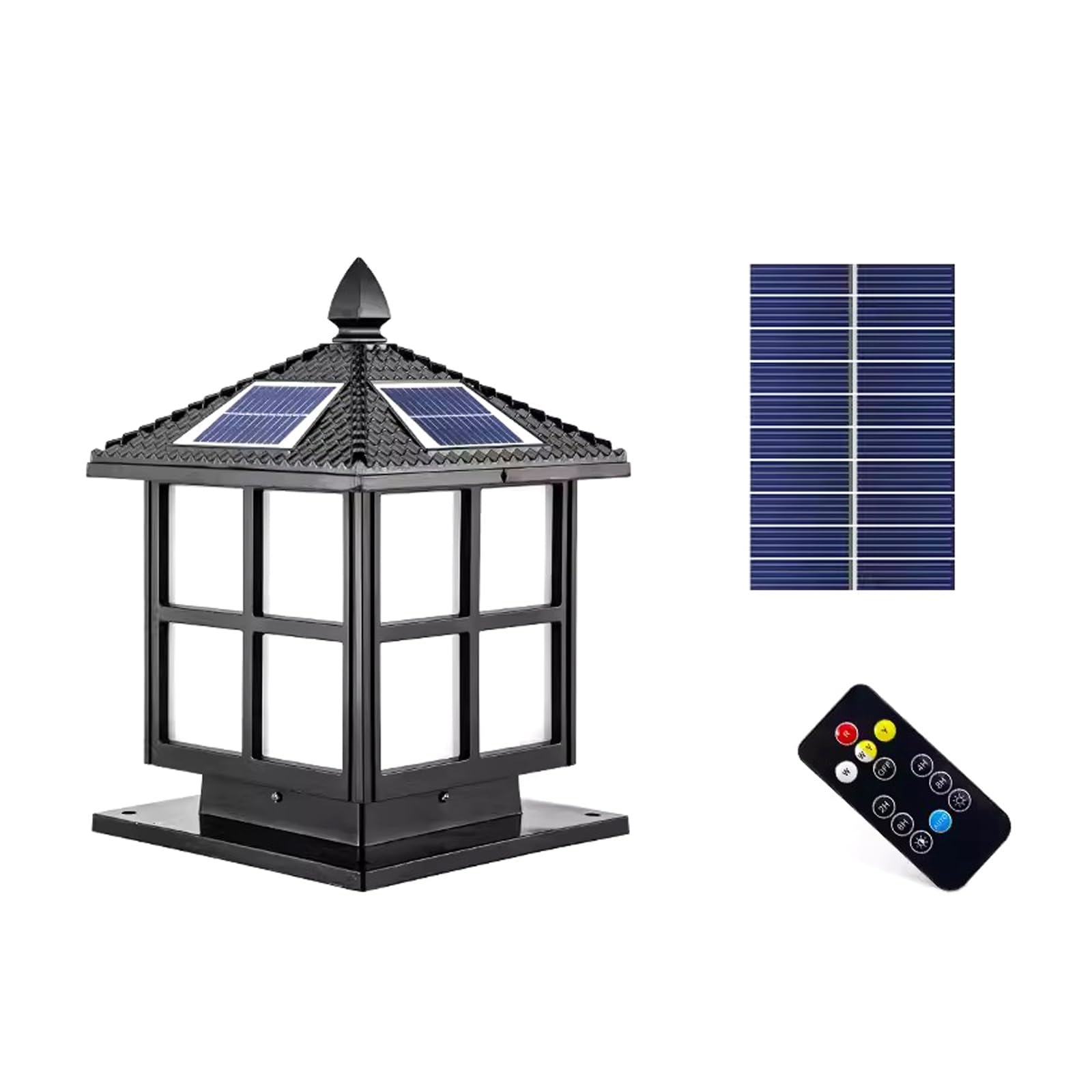 Lamparas Solares Exterior Jardin, Luces Solares Led Exterior Jardin, Lampara Solar Exterior, Luces de Poste al Aire Libre for Postes de Jardín o Patio ( Color : B , Size : 30*43CM/11.8*17IN )