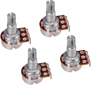 LoveinDIY 4x K/K POTS ELECTRIC Bass Guitar Switch Potentiometer