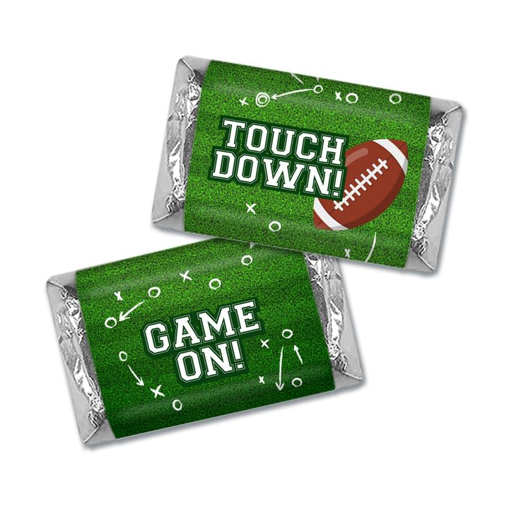 34 Pcs Football Party Candy Favors Miniatures Chocolate - No Assembly Required - Touchdown