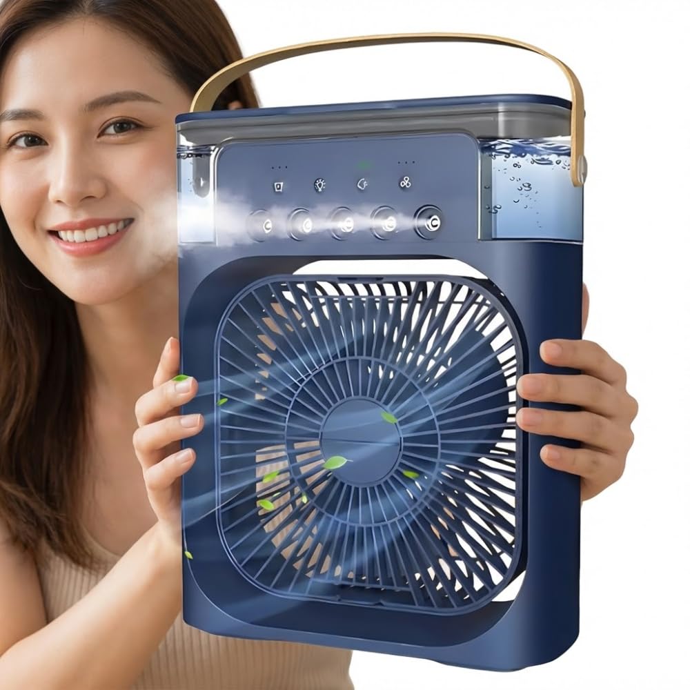 Drumstone (𝐒𝐩𝐞𝐜𝐢𝐚𝐥 𝟏𝟓 𝐘𝐞𝐚𝐫𝐬 𝐖𝐚𝐫𝐫𝐚𝐧𝐭𝐲) USB Mini Air Cooler with Dual Mist Spray, Personal Table Fan, Lightweight Portable Cooling for Desk, Bedroom, Office & Travel-picture-17