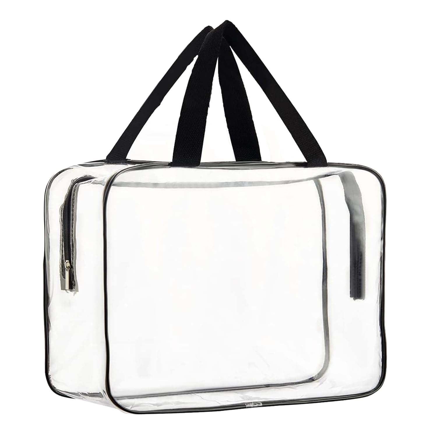 ECHSRT Large Clear Transparent Multipurpose Bag, Toiletory Bag, Clear PVC Tote Bags, Cloth Organiser, Storage Container, Waterproof Transparent Wardrobe Bag (Pack of 1)