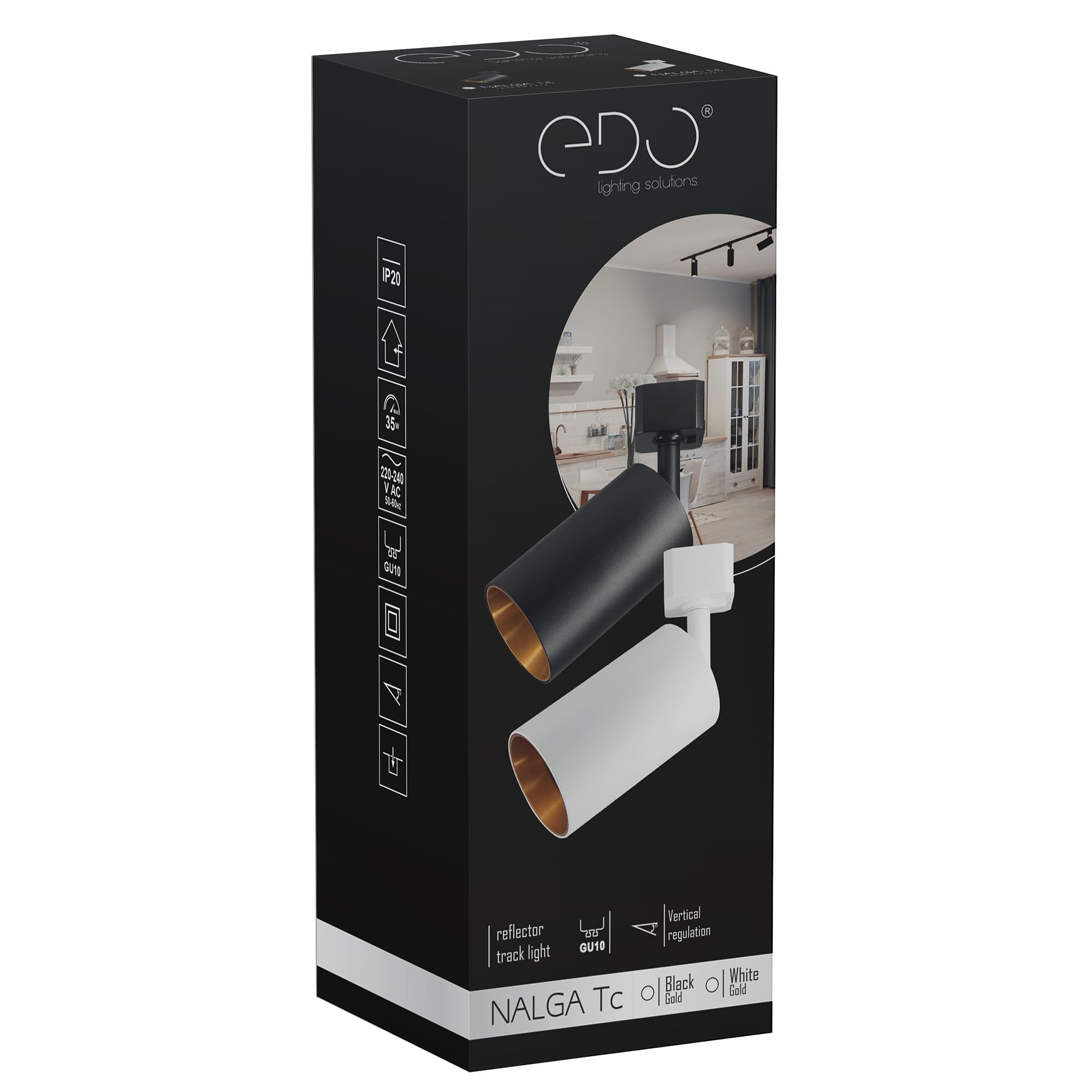 Système D'éclairage Sur Rail Moderne Noir Monophasé 400 Cm Avec Alimentation Ronde - Magnetic