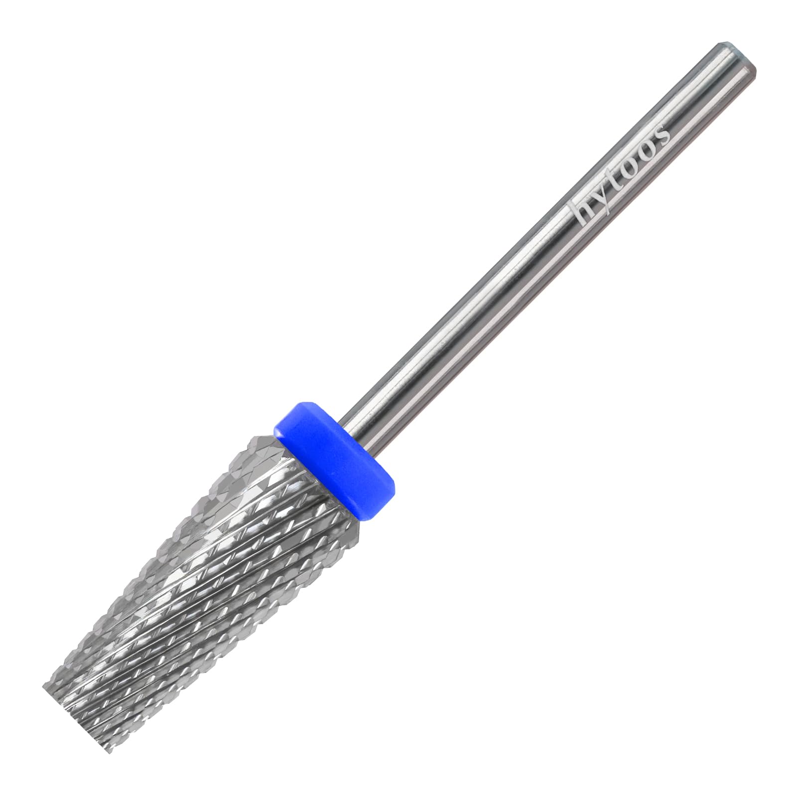 HYTOOS Flat Top 5 in 1 Nail Drill Bit Professional Tungsten Carbide Cross Tapered Nail Bits 3/32" 2 Way Electric File Nail Drill Accessories Manicure