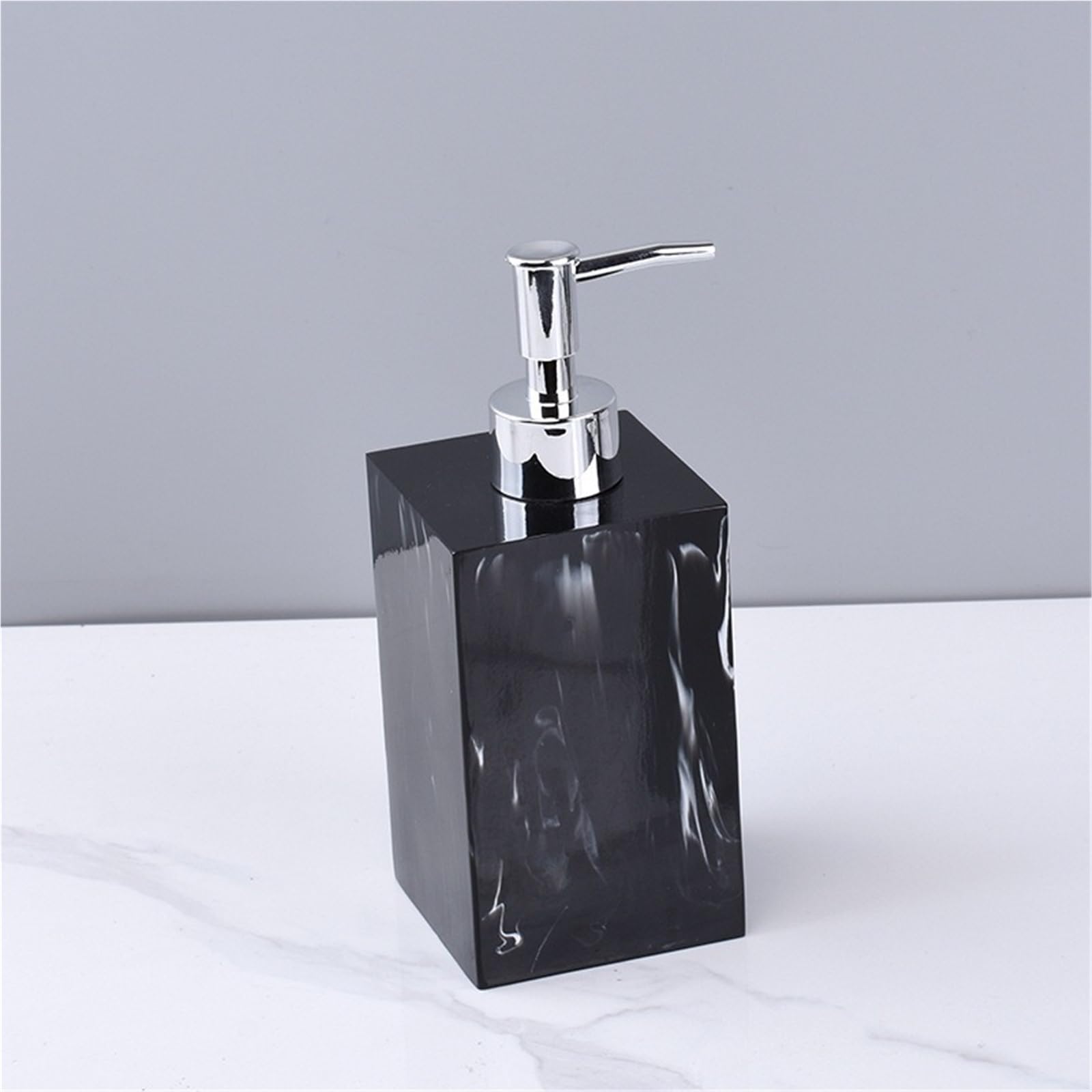 Mdnipqbam Black Exquisite This Countertop Soap Dispenser Features A Marble-Textured Design And Comes With A Pump For Bathroom(,L)
