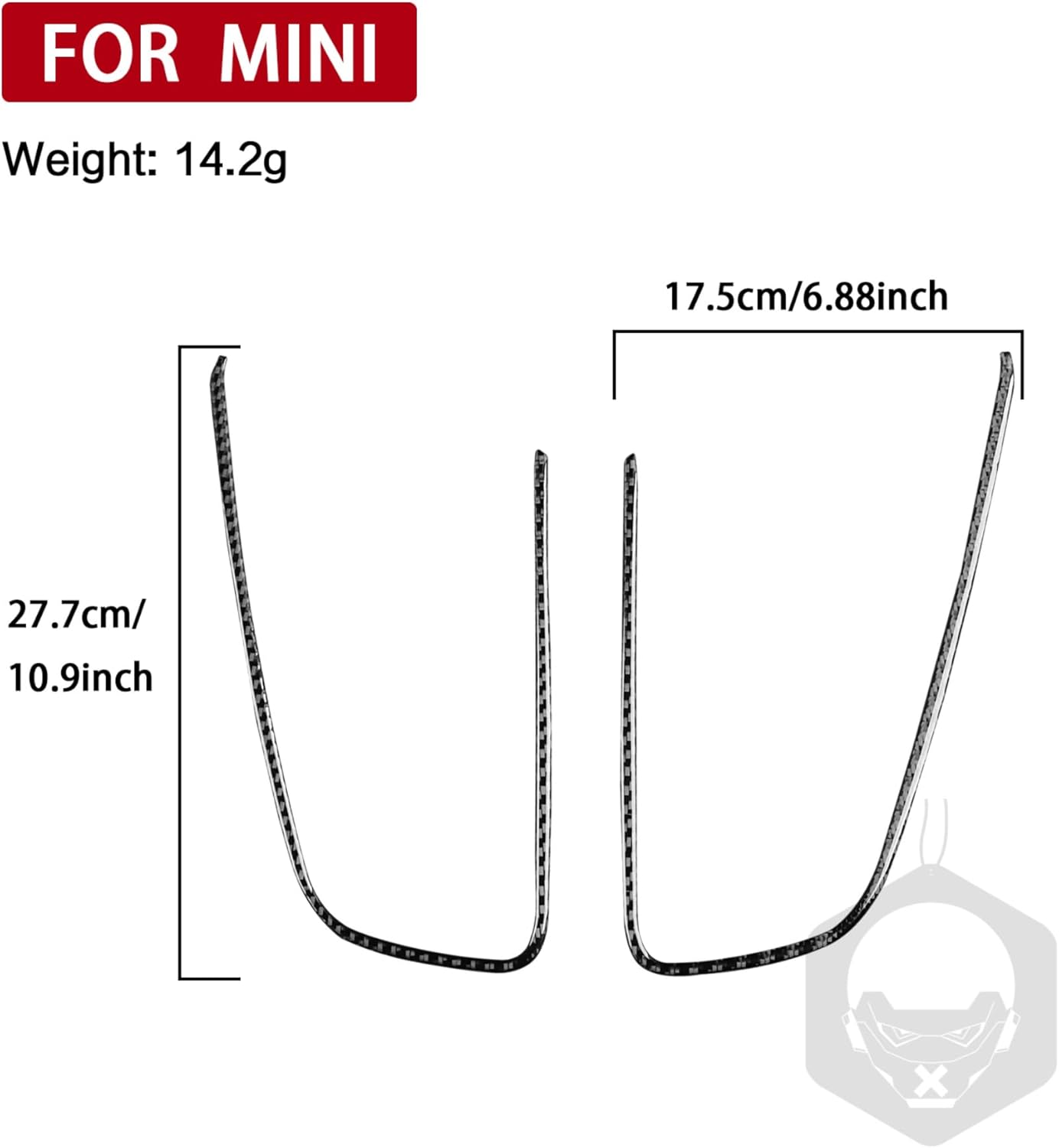 Compatible with MINI Cooper F60 Countryman 2017-2023 Carbon Fiber Car Interior Accessories Decoration Decal Sticker Trim (Door Speaker Grille Bezel)