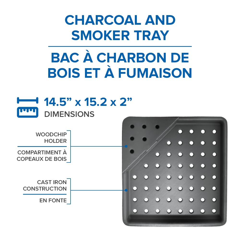 Napoleon 67732 Commercial Charcoal and Smoker Tray, One Size, Cast Iron