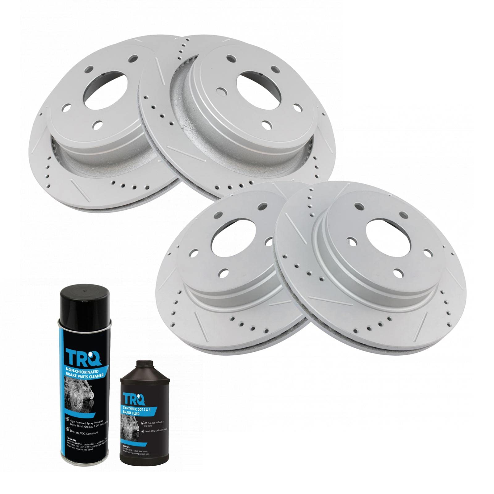 Amazon.com: TRQ Front & Rear Performance Brake Rotors Set