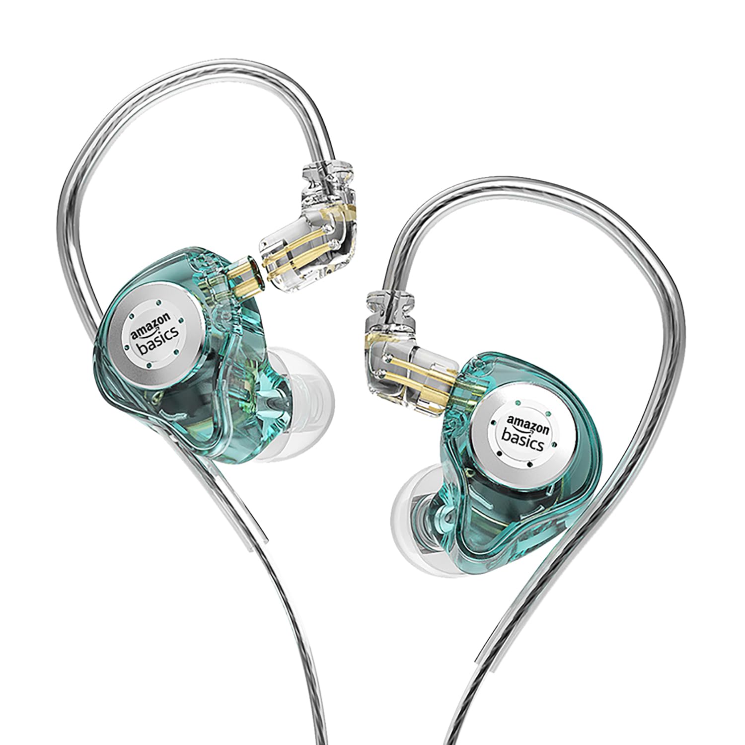 Amazon Basics Pro Series IEM Earphone, HiFi Stereo | 3.5 mm Plug| Dual Magnetic Circuit Dynamic Driver | Resin Inlay Metal Body | Detachable 5N OFC Ca...