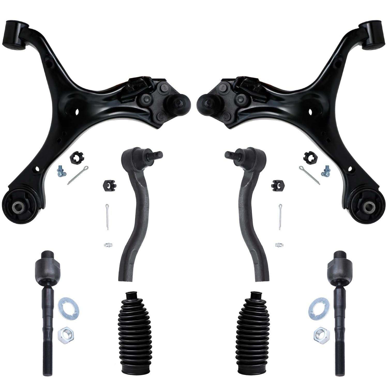Detroit Axle - 8pc Front End Control Arms Kit for 2013-2015 Honda Civic, 2