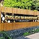 BETESSIN Ruhestand Deko Schwarz-Gold - Endlich im Ruhestand Banner 250x40cm - Renteneintritt Geschenk Männer Frauen - Hängende Dekoration für Rente Party - Pension Geschenk für Rentner und Rentnerin