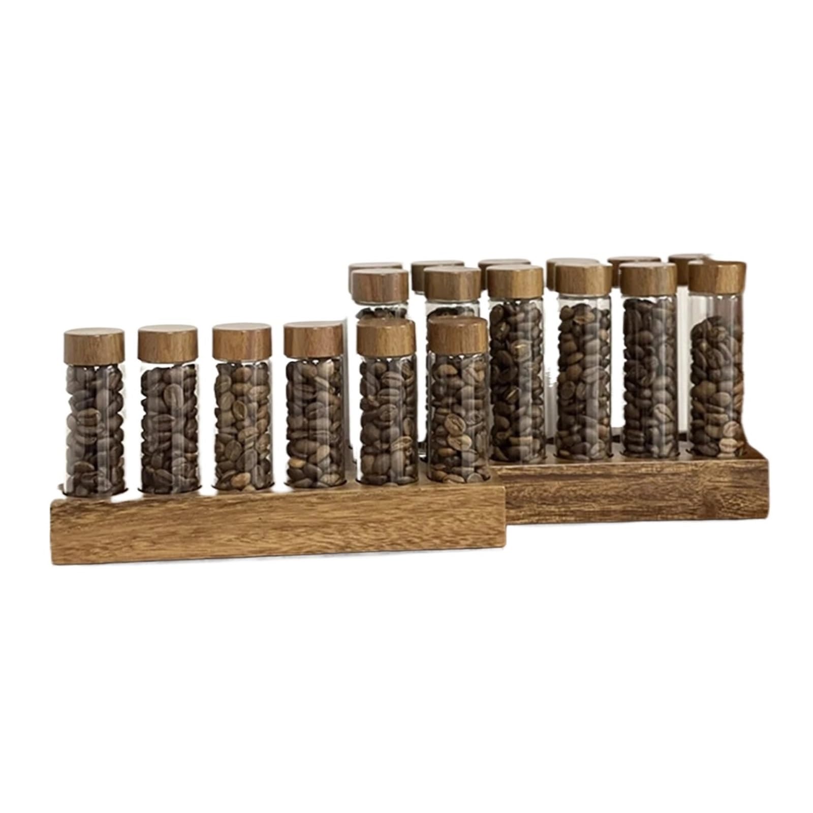 Kaffeebohnen-Aufbewahrungsbehälter, Tube-Display-Regal-Set