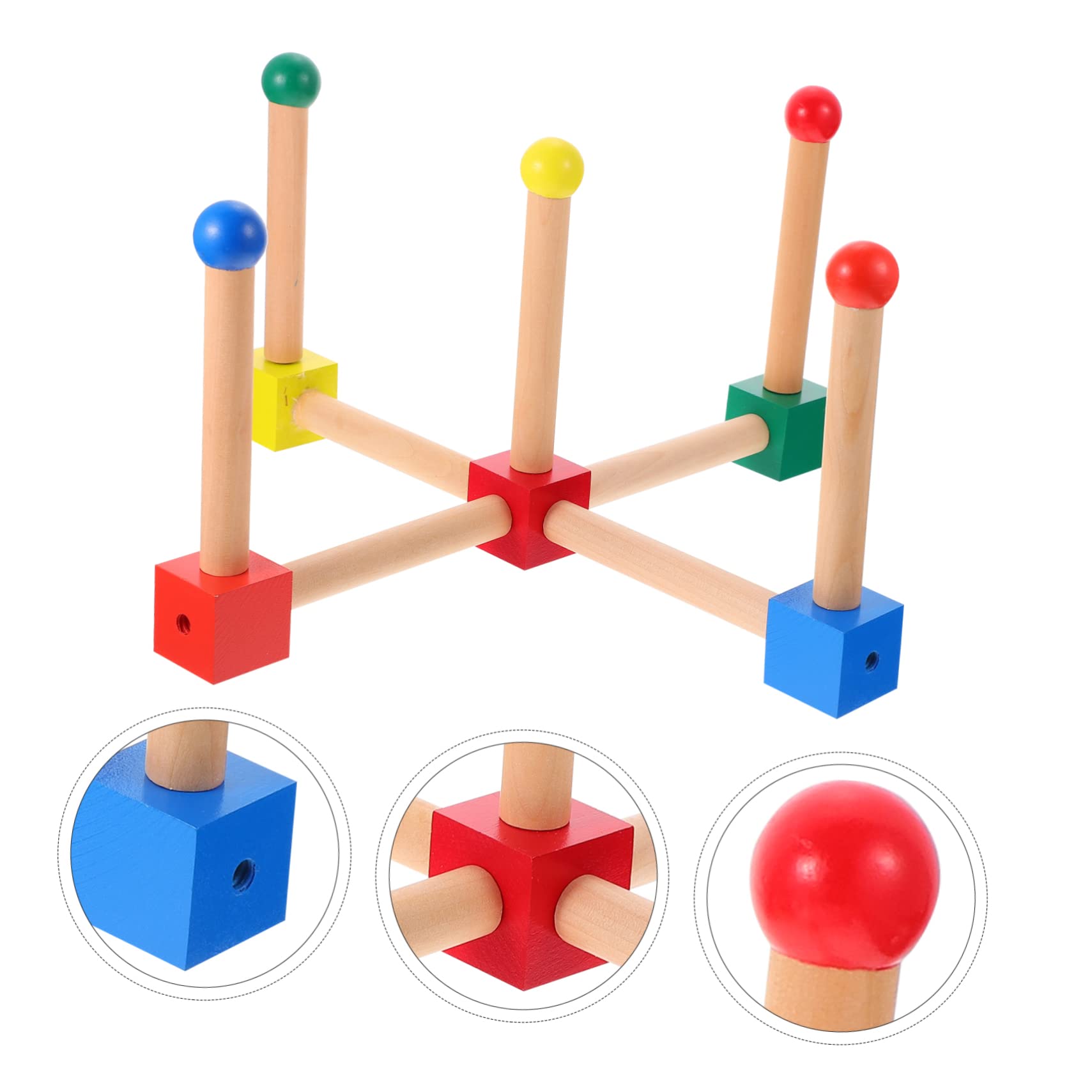 TOYANDONA Giochi Di Lancio Ad Anello Per Esterni Giocattolo in Legno Gioco Interattivo Di Lancio Ad Anello Da Giardino Per Ragazzo Ragazza