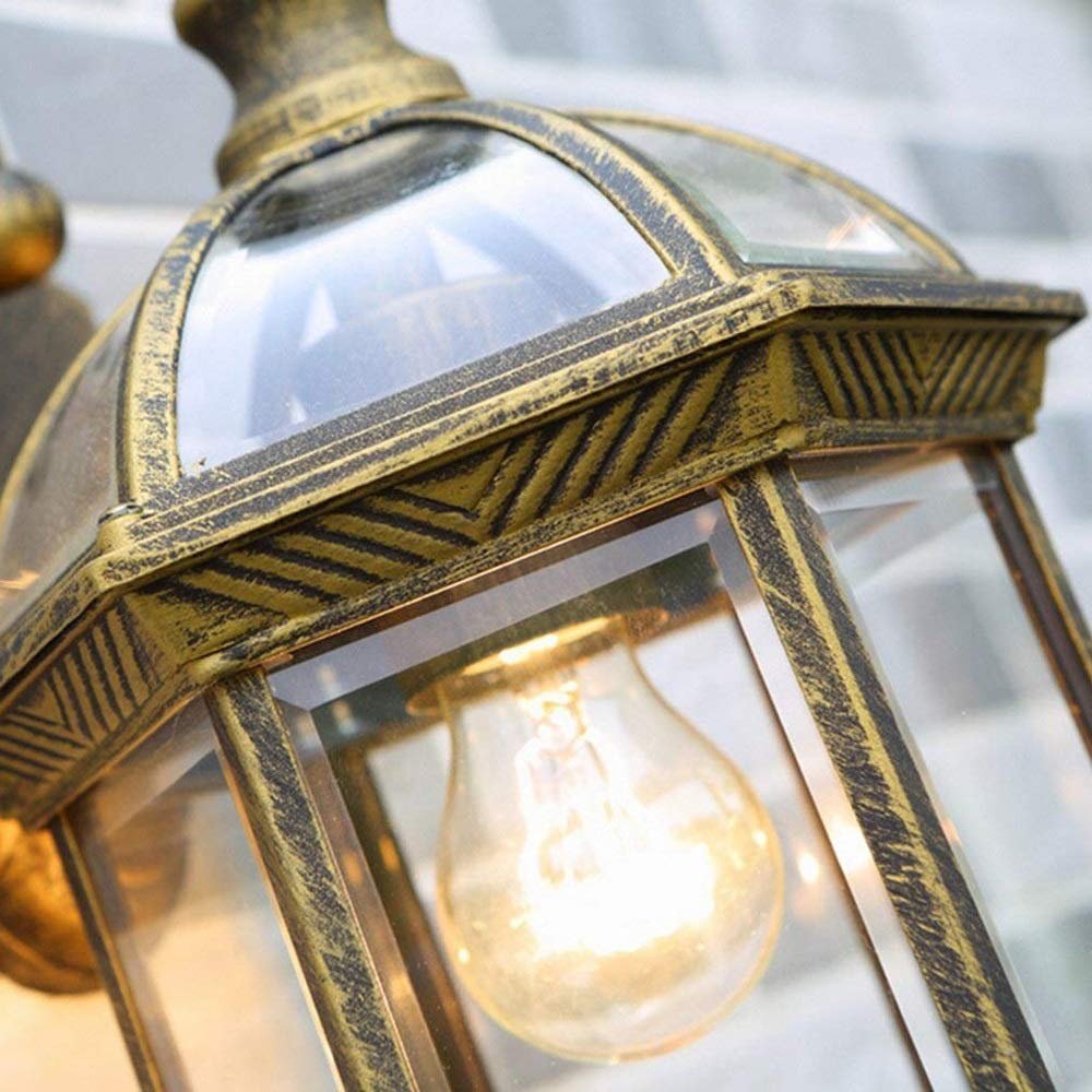 Zewnętrzna lampa ścienna na dziedzińcu Willa Ogród Zewnętrzny aluminiowy słupek do drzwi Kinkiet Ozdobiony balkon Korytarz Nawa hotelowa Wodoodporna IP54 Latarnia ścienna Oprawa E27 Oświetlenie