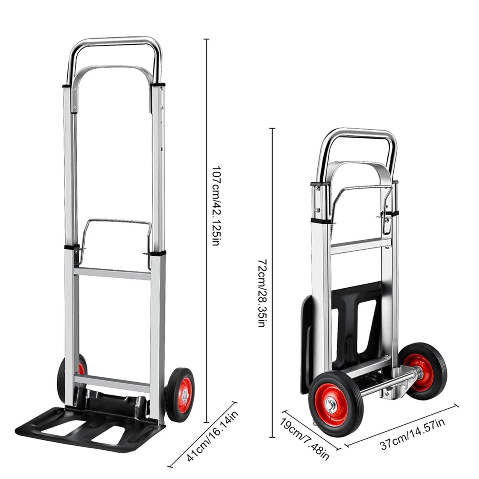 Chariot Ménage Chariot rétractable Pliant, Camion à Main, manutention remorque Domestique, Panier Courses, Bagages Multifonction Trolleys