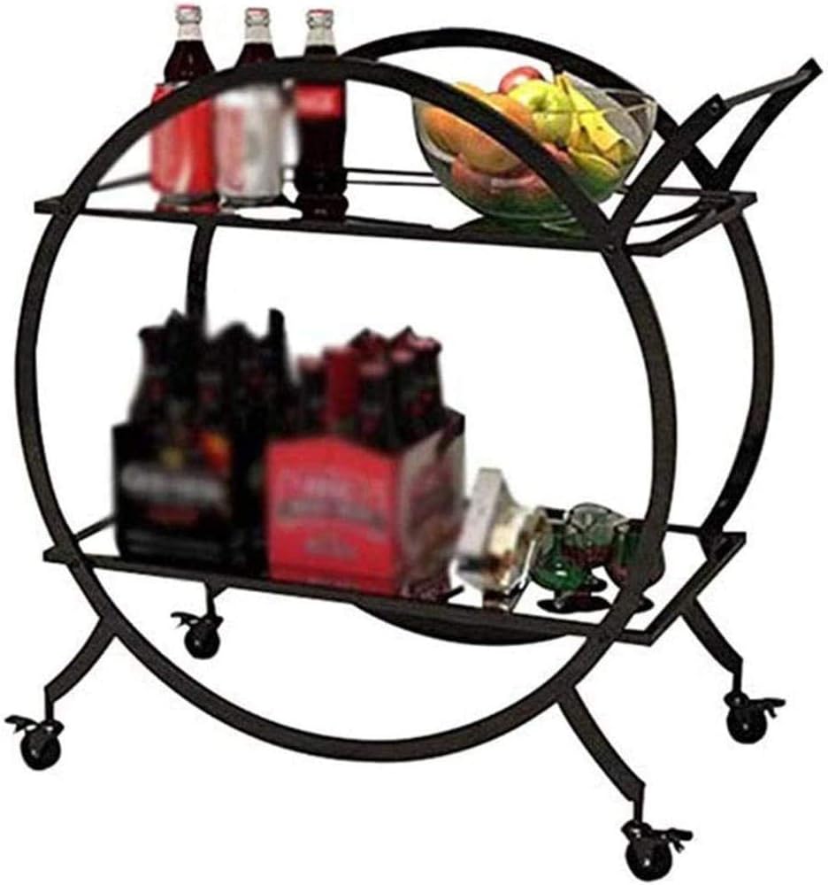 Serving Trolley Kitchen Trolley Catering Trolley Bar Cart Movable Rubber Wheel Rolling Cart Stainless Steel Suitable for Home Load 30 Kg 4 Colors (White) (Black)