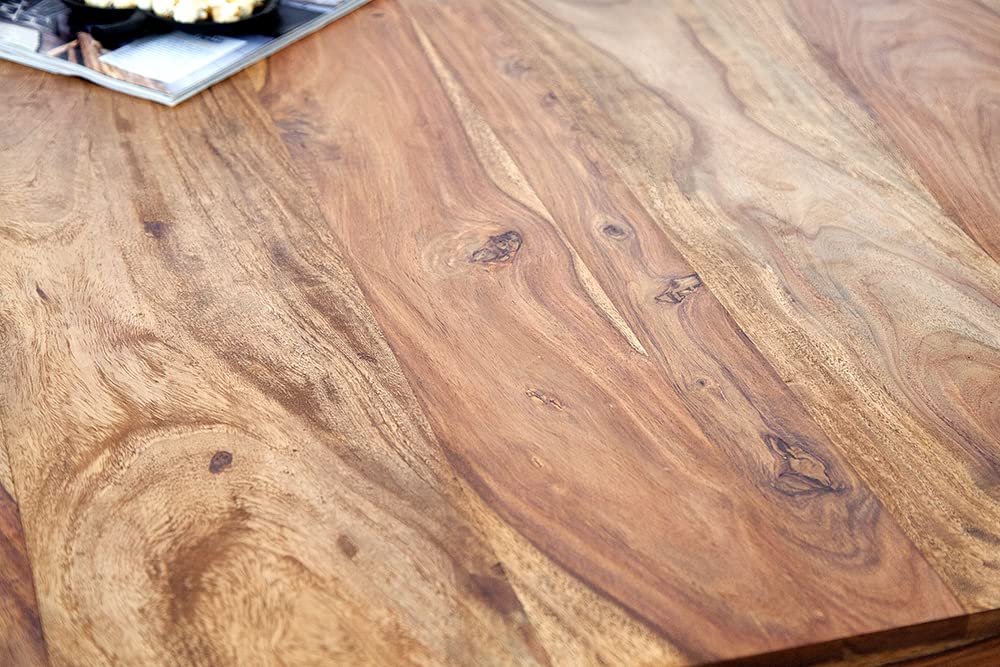 Riess Ambiente massivholz Esstisch MAKASSAR 200cm Natur Sheesham lackierte Holzbeine rechteckig Esszimmertisch Küchentisch Konferenztisch Holztisch Tisch