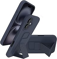 Vista 38 de Funda de silicona con soporte de LAUDTEC compatible con iPhone 7/8/SE, soporte de metal con soporte de pie vertical y horizontal, cubierta flexible